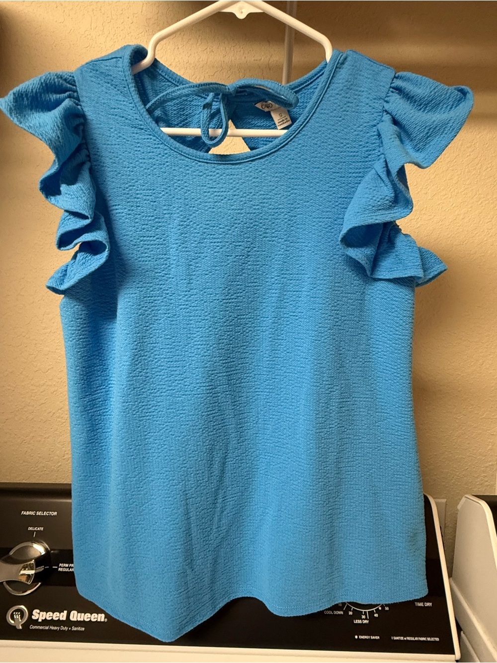 Bright Blue Ruffle Sleeve Top, Women’s Size Small, Cato